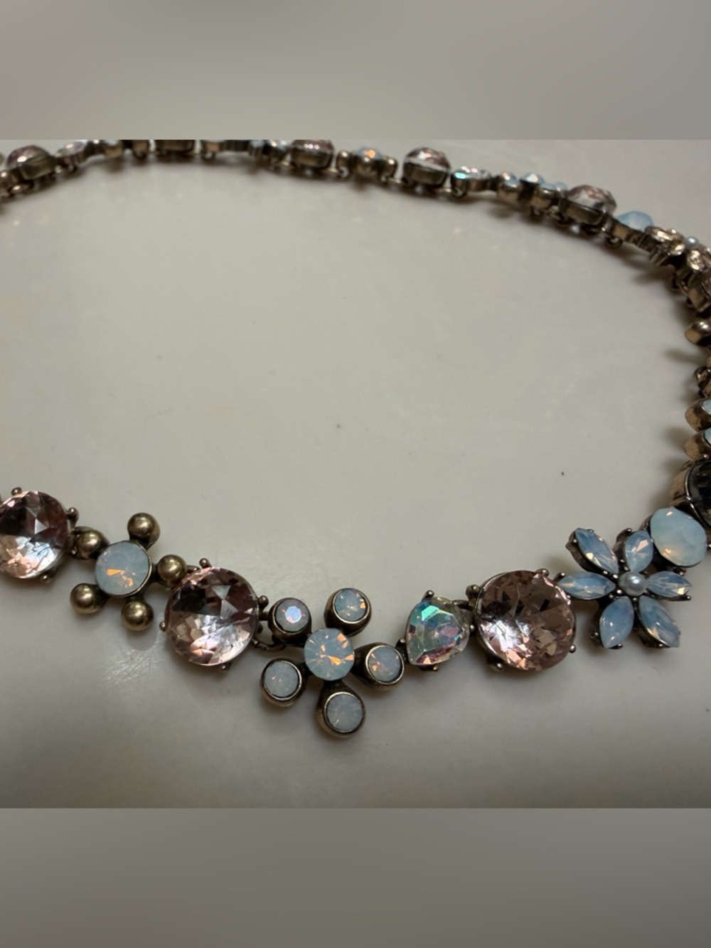Loft Sparkling Crystal Floral Necklace - looks like Sorrelli - Picture 7 of 8